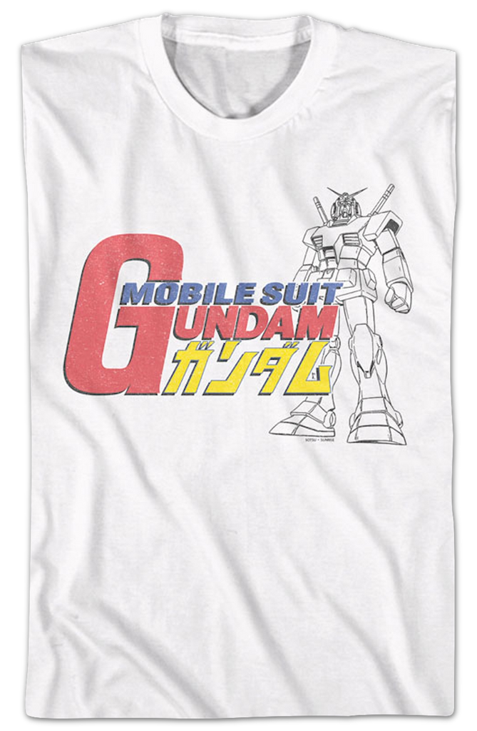 T-shirt Manches Courtes RX-78-2 Gundam Pour Homme - Style Streetwear, Coton
