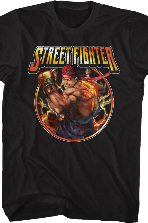 Ryu Lightning Bolts Street Fighter T-Shirtmain product image