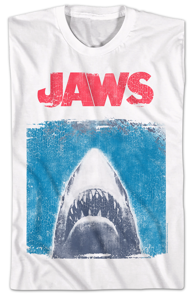 white jaws t shirt