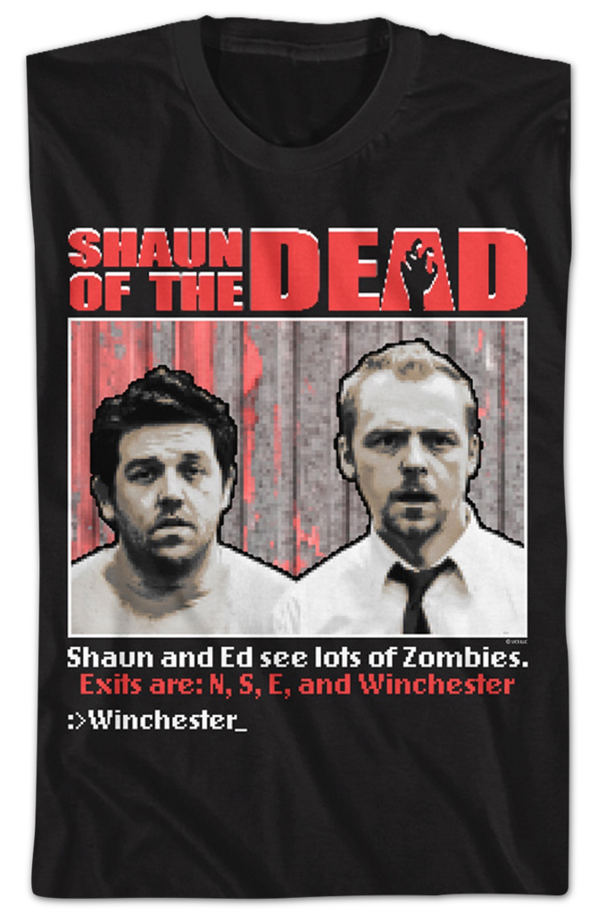 Shaun and Ed Game Faces Shaun of the Dead TShirt