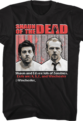 Shaun and Ed Game Faces Shaun of the Dead T-Shirt
