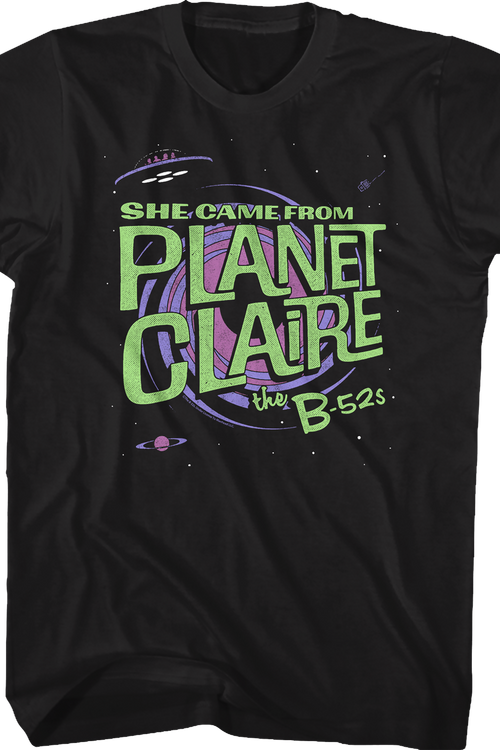 She Came From Planet Claire B-52s T-Shirtmain product image