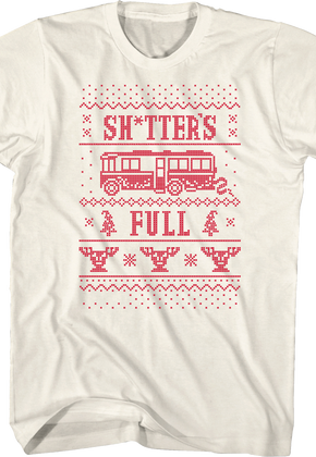 Shitter's Full Faux Ugly Sweater Christmas Vacation T-Shirt