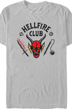 Silver Hellfire Club Stranger Things T-Shirt