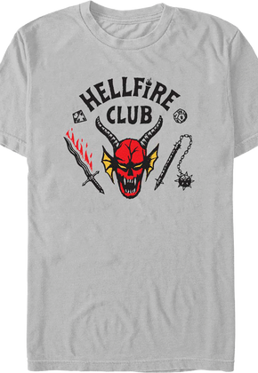 Silver Hellfire Club Stranger Things T-Shirt