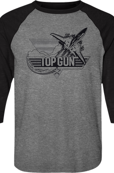 Simple Flyby Top Gun Raglan Baseball Shirt