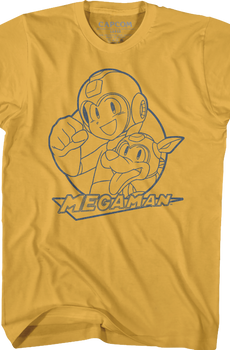 Sketch of Rush and Mega Man T-Shirt