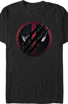 Slashed Logo Deadpool & Wolverine Marvel Comics T-Shirt