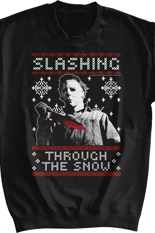 Slashing Through The Snow Halloween Sweatshirtmain product image