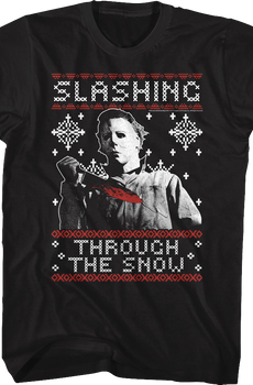 Slashing Through The Snow Halloween T-Shirt