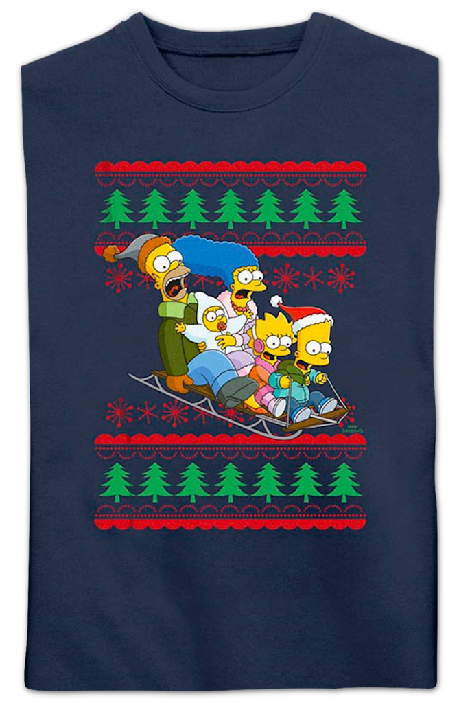 Pull Moche De Noël Simpsons – Homme, Personnalisable Taille S à 5XL