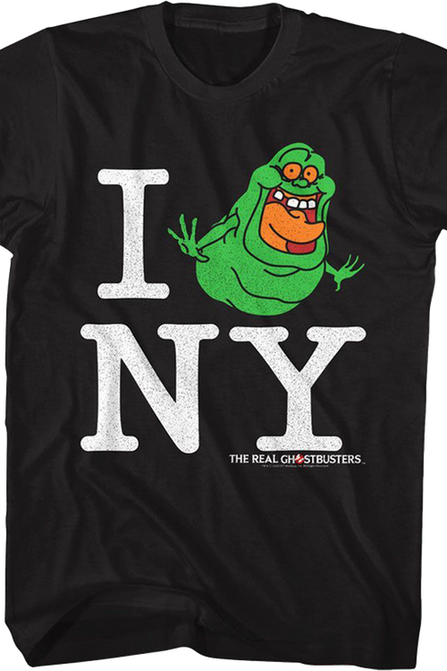 Slimer I Love NY Real Ghostbusters T-Shirtmain product image