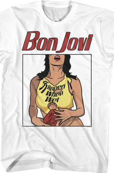 Slippery When Wet Illustration Bon Jovi T-Shirt