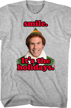 Smile It's The Holidays Elf T-Shirt