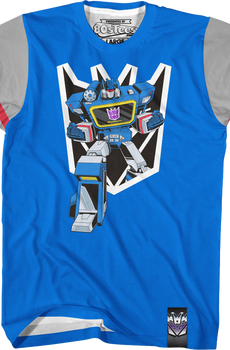 Soundwave Vintage Striped Sleeve Transformers T-Shirt