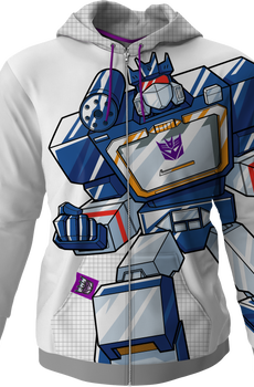 Soundwave Transformers Premium Zippered Hoodie