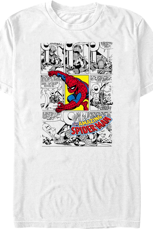 Spider-Man Comic Book Panels Marvel Comics T-Shirtmain product image