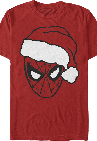Spider-Man Santa Claus Hat Marvel Comics T-Shirt