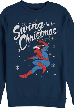 Spider-Man Swing in to Christmas Marvel Comics Sweatshirt