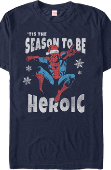 Spider-Man 'Tis The Season To Be Heroic Marvel Comics T-Shirt