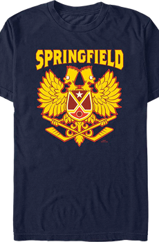 Springfield Hockey Crest Simpsons T-Shirt