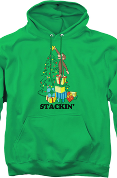 Stackin' Curious George Christmas Hoodie