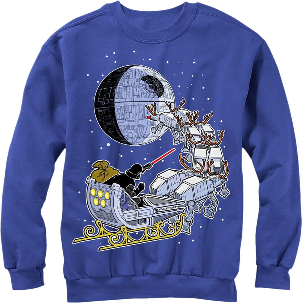 Vader Sleigh Ugly Faux Sweater: Star Wars Mens Sweatshirts