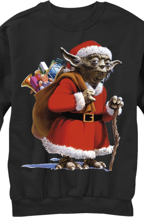Star Wars Yoda Santa Claus Ugly Faux Christmas Sweatermain product image