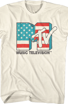Stars And Stripes Logo MTV Shirt