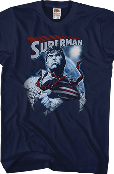 Stars and Stripes Logo Superman T-Shirt