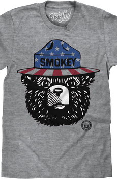 Stars And Stripes Smokey Bear T-Shirt