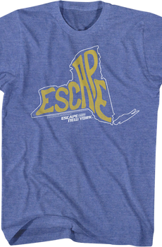 State Shape Escape From New York T-Shirt