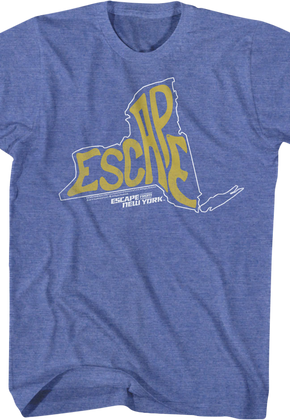 State Shape Escape From New York T-Shirt