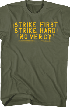 Strike First Strike Hard No Mercy Karate Kid Shirt