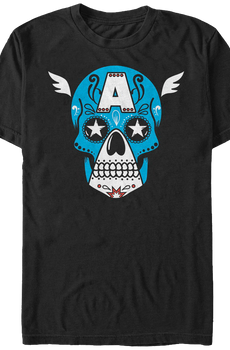 Sugar Skull Captain America T-Shirt