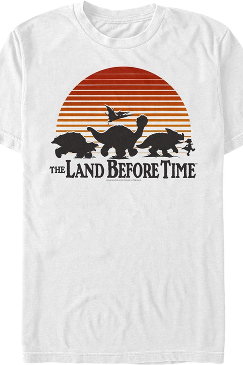 Sunset Silhouette Land Before Time T-Shirtmain product image