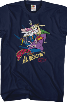 Super Cow Al Rescate Cow and Chicken T-Shirt