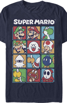 Super Mario Bros. Character Blocks Nintendo T-Shirt