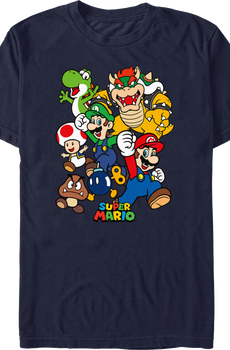 Super Mario Bros. Character Collage Nintendo T-Shirt