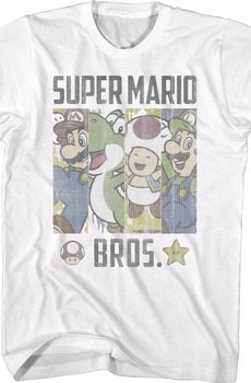 Super Mario Bros. Panels Nintendo T-Shirt