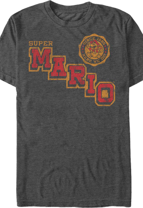 Super Mario Here We Go Badge Nintendo T-Shirt