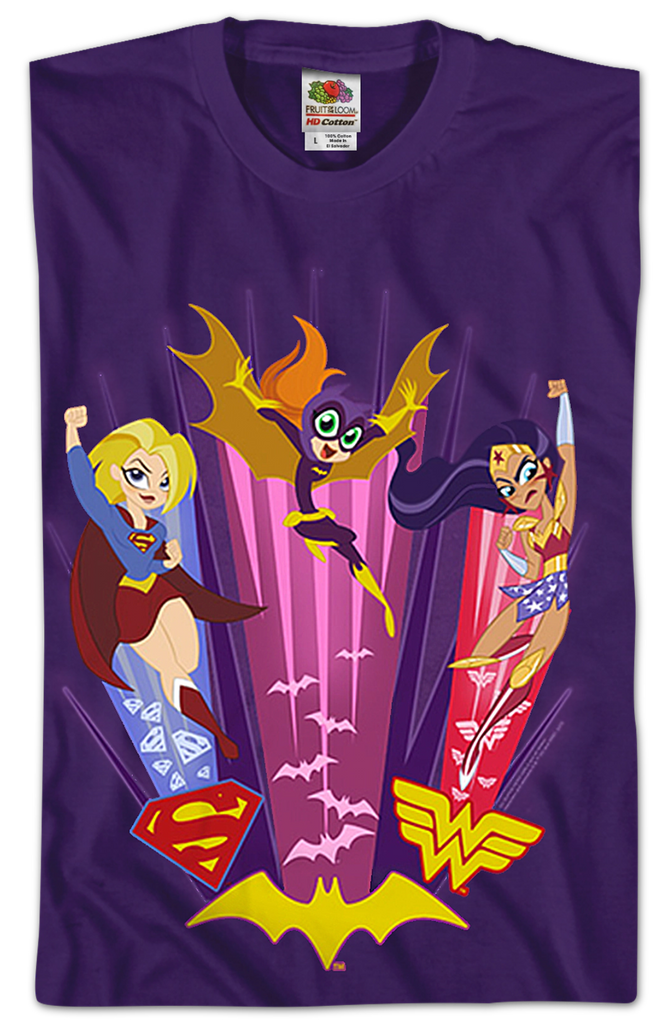 Supergirl Batgirl Wonder Woman DC Super Hero Girls T Shirt