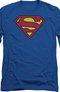 Superman Classic Logo DC Comics Long Sleeve Shirt
