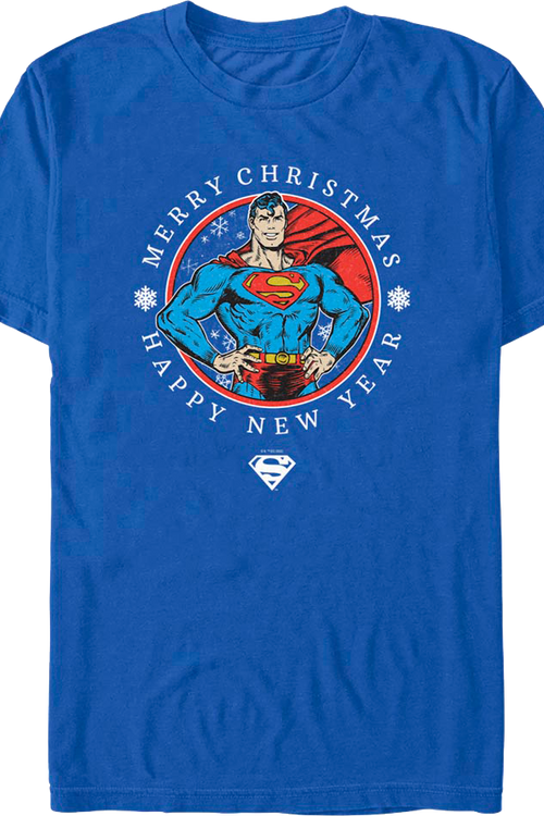 Superman Merry Christmas Happy New Year DC Comics T-Shirtmain product image