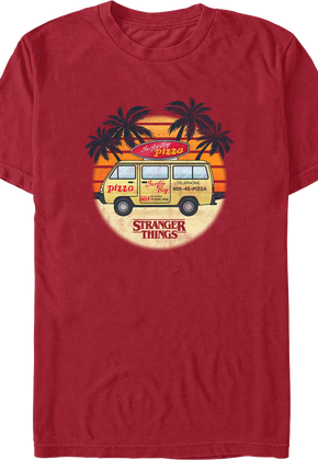 Surfer Boy Pizza Van Stranger Things T-Shirt