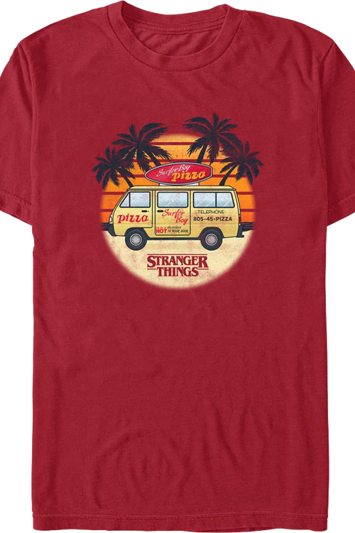 Surfer Boy Pizza Van Stranger Things T-Shirtmain product image