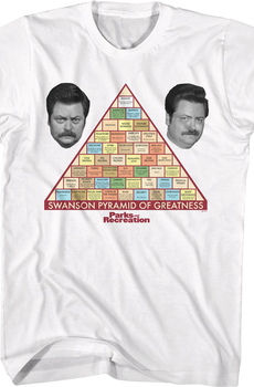 Swanson Pyramid of Greatness Parks and Recreation T-Shirt