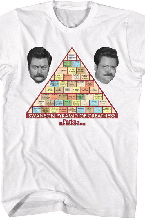 Swanson Pyramid of Greatness Parks and Recreation T-Shirtmain product image