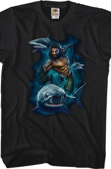 Swimming With Sharks Aquaman T-Shirt