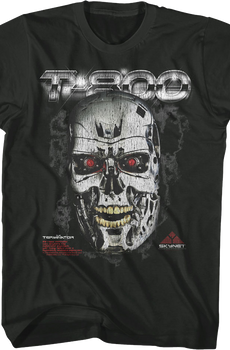 T-800 Endoskeleton Skull Terminator T-Shirt